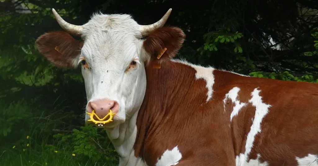 calf with a nose ring